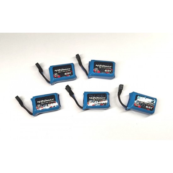 Lipo battery 420mAh with GL connector (5 PCS) for GL Formula One