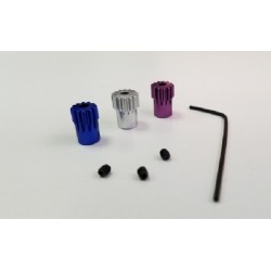 Alu hard coated 64 pitch pinion set (12,13 & 14T included)