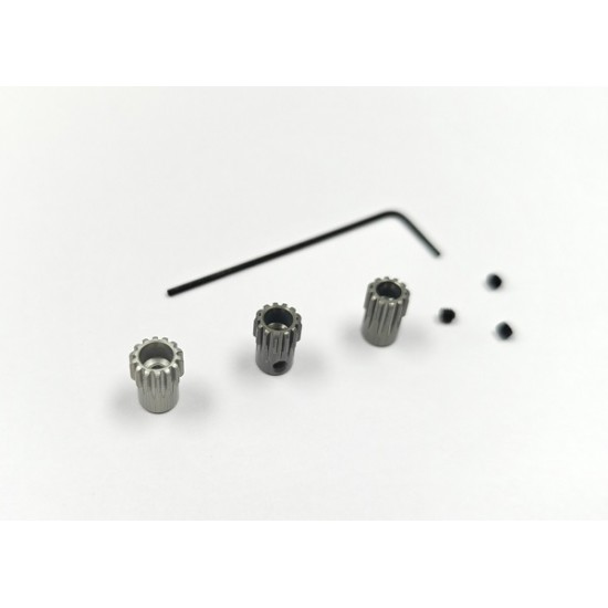 Alu hard coated 64 pitch pinion set (12,13 & 14T included)